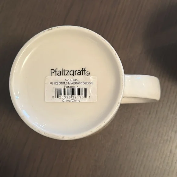 Pfaltzgraff “TV Marathons are my Cardio” Mug. NWT - Picture 7 of 9